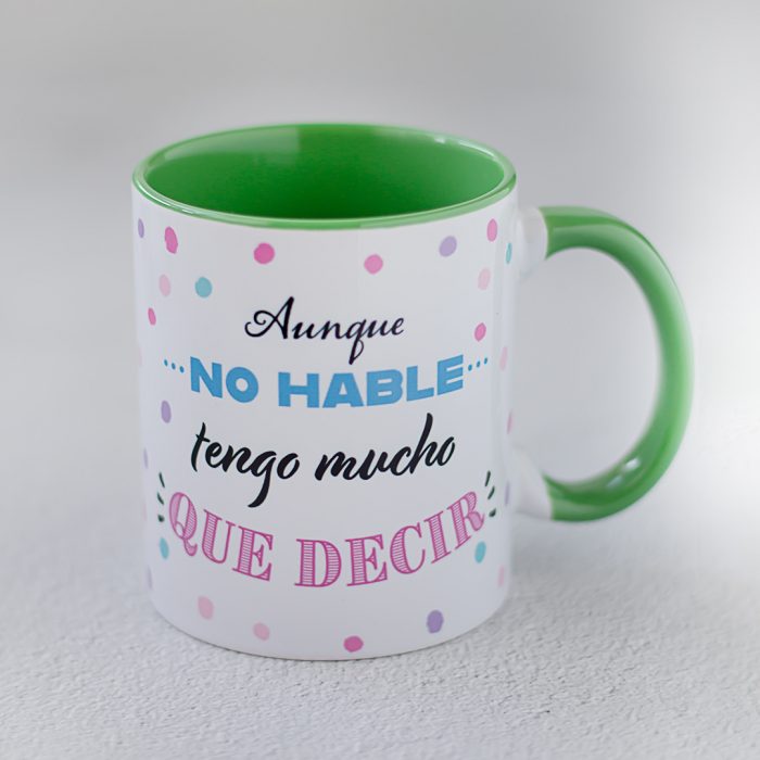 Taza desayuno "Mucho qué decir" - Imagen 3