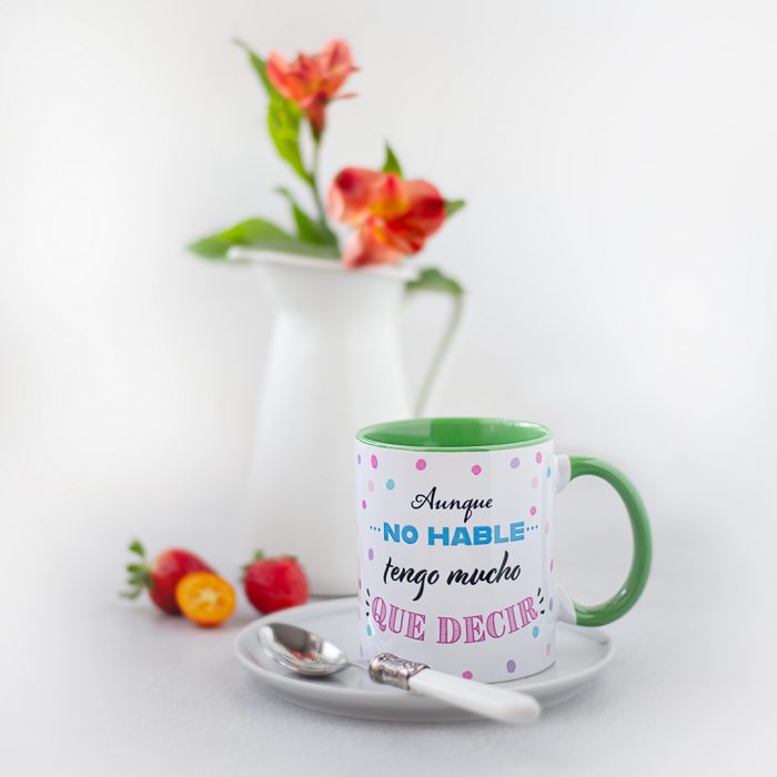 Taza desayuno "Mucho qué decir"